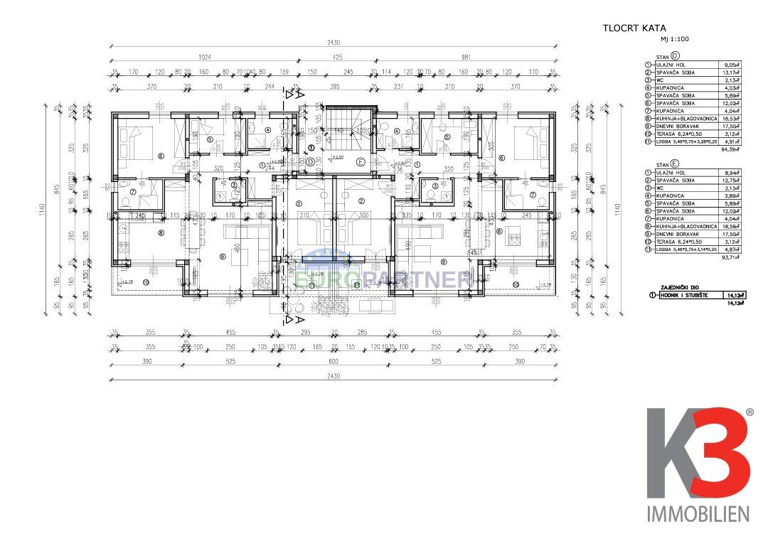 Wohnung zum Kauf 276.300 € 4 Zimmer 93,7 m²<br/>Wohnfläche 1.<br/>Geschoss Porec 52440