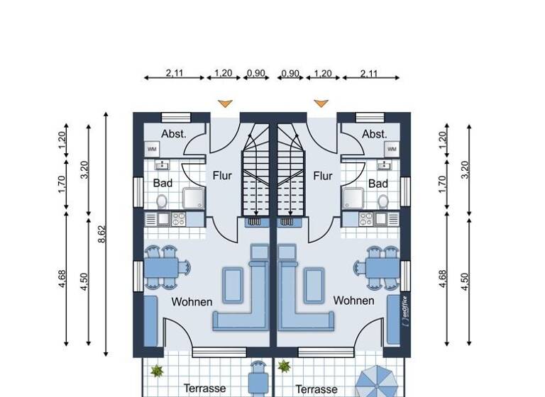 Doppelhaushälfte zum Kauf 235.000 € 3 Zimmer 65,6 m² 254 m² Grundstück Friedrichskoog 25718