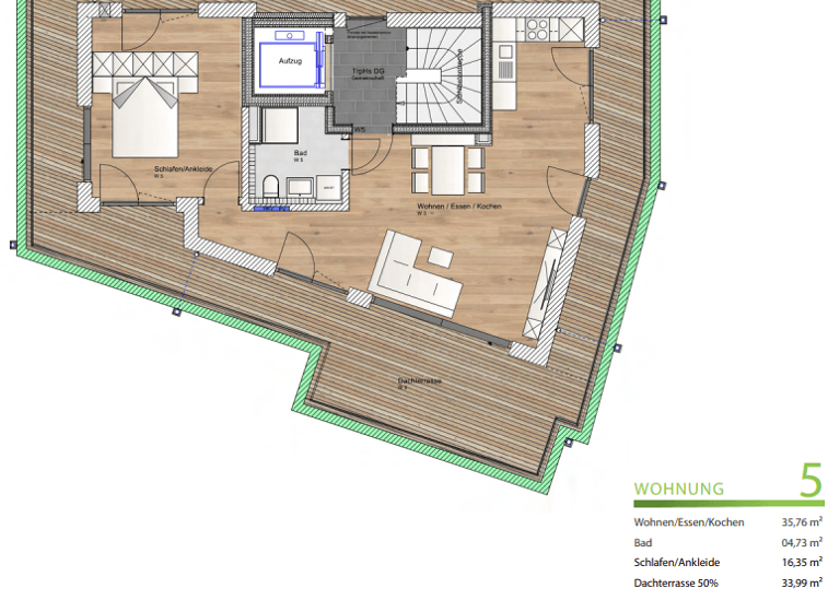Penthouse zur Miete - Erstbezug 1.970 € 2 Zimmer 78,8 m² 2. Geschoss Ramersdorf-Perlach München 81739