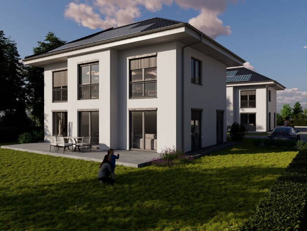Einfamilienhaus zur Miete - Neubau 5.488 € 9 Zimmer 196 m² 450 m² Grundstück Französisch Buchholz Berlin 13127