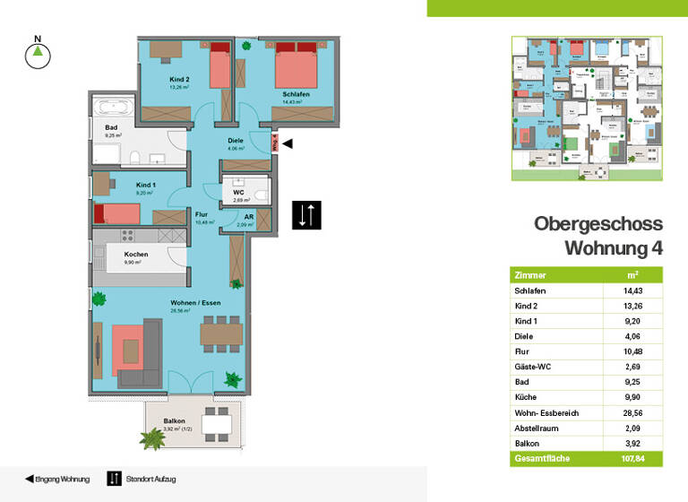 Wohnung zum Kauf provisionsfrei als Kapitalanlage geeignet 528.500 € 4,5 Zimmer 107,8 m² Flözlingerstraße 5 Zimmern Zimmern ob Rottweil 78658