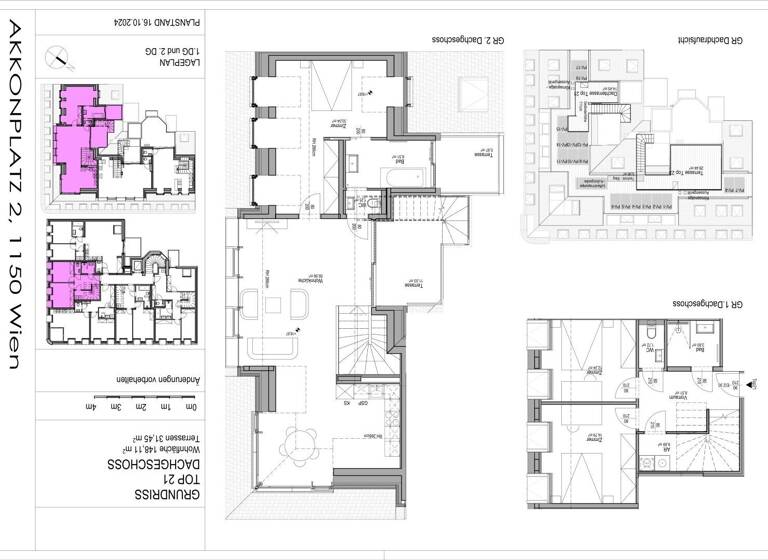 Wohnung zum Kauf - Erstbezug 1.282.000 € 4 Zimmer 148,1 m² 4. Geschoss Akkonplatz 2 Wien 1150