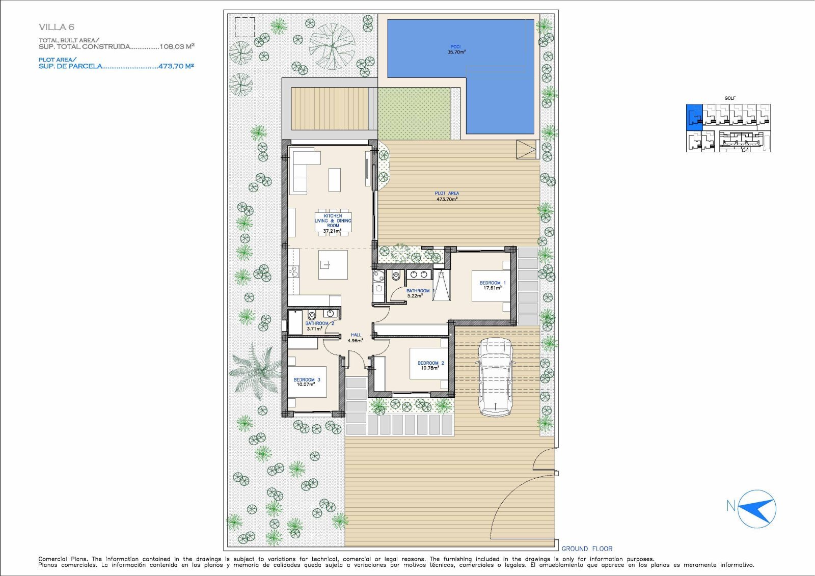 Villa zum Kauf 569.000 € 4 Zimmer 108 m²<br/>Wohnfläche 297 m²<br/>Grundstück Los Alcazares 30710