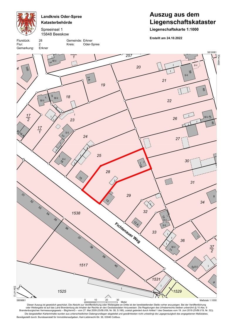 Grundstück zum Kauf 400.000 € 1.298 m²<br/>Grundstück Fichtenauer Weg 14 Erkner Erkner 15537