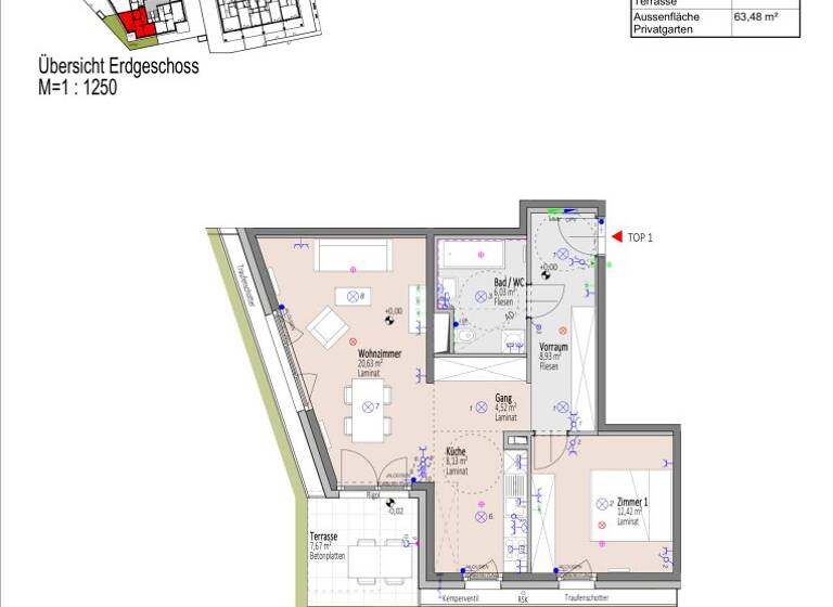 Wohnung zum Kauf - Erstbezug 213.977 € 2 Zimmer 60,7 m² EG Elisabeth Bollenberger - Gasse Wiener Neustadt 2700