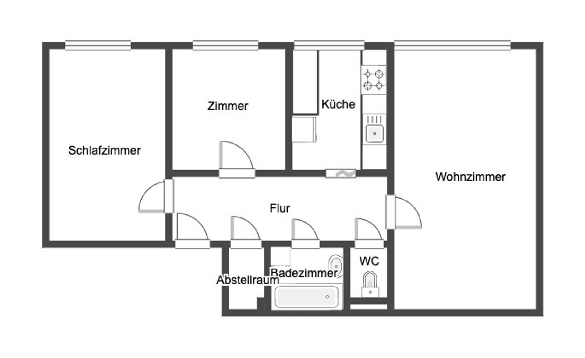 Wohnung zum Kauf 219.900 € 3 Zimmer 60 m²<br/>Wohnfläche 3.<br/>Geschoss Wien 1100