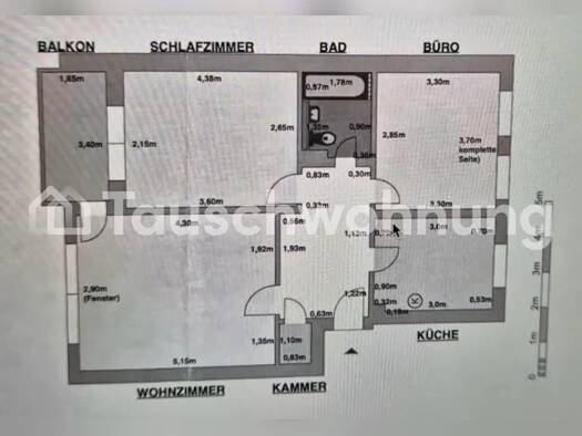Wohnung zur Miete Tauschwohnung 700 € 3 Zimmer 78 m² 2. Geschoss Badenstedt Hannover 30455