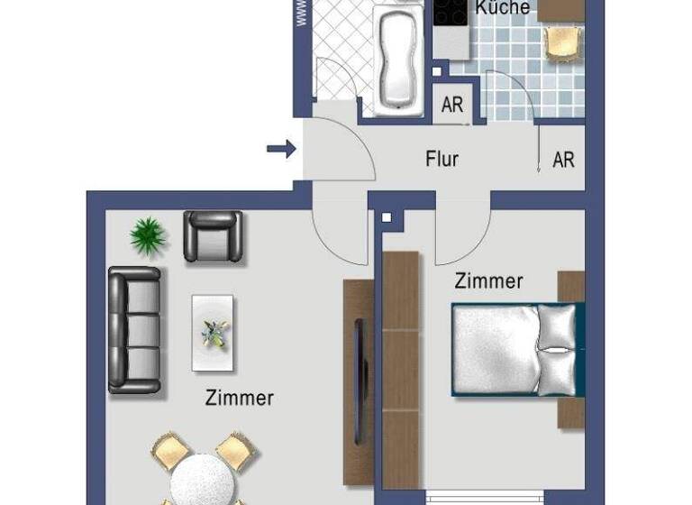 Wohnung zum Kauf provisionsfrei 167.500 € 2 Zimmer 55,1 m² 2. Geschoss Waldstraße 38 Reinickendorf Berlin 13403