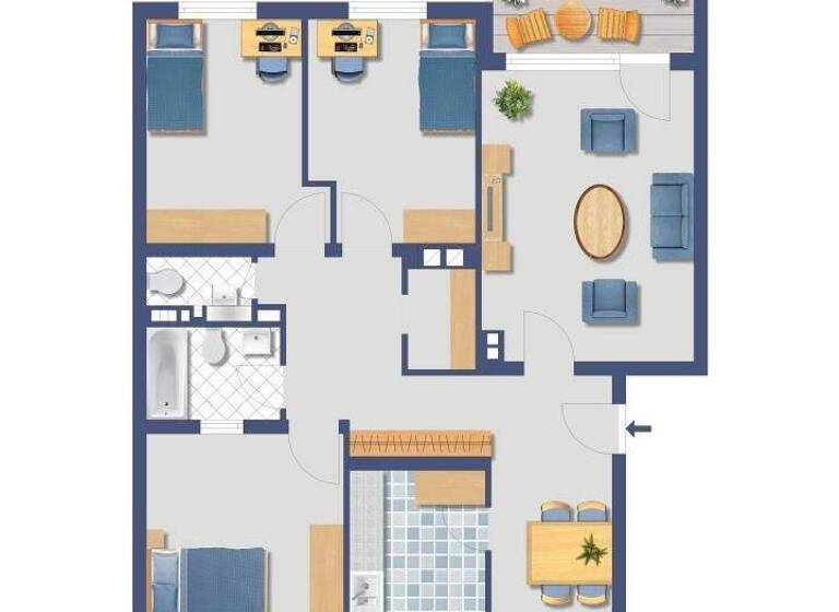 Wohnung zum Kauf provisionsfrei 329.000 € 4 Zimmer 90 m² 3. Geschoss Burgstraße 71 c Vingst Köln 51103