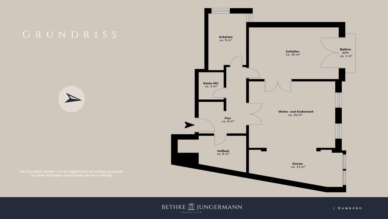 Wohnung zum Kauf 1.100.000 € 2,5 Zimmer 88 m²<br/>Wohnfläche 3.<br/>Geschoss Rotherbaum Hamburg 20148