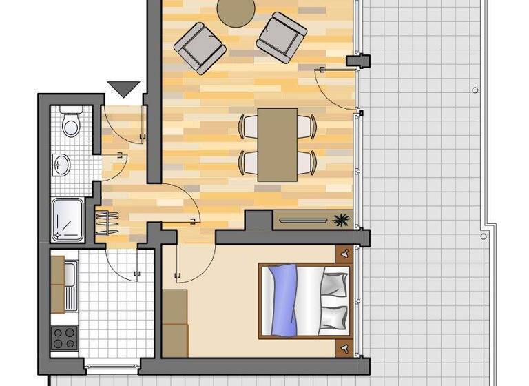 Penthouse zur Miete 469 € 3,5 Zimmer 59,9 m² 8. Geschoss Bebelstraße 16 a Drewer Marl 45770