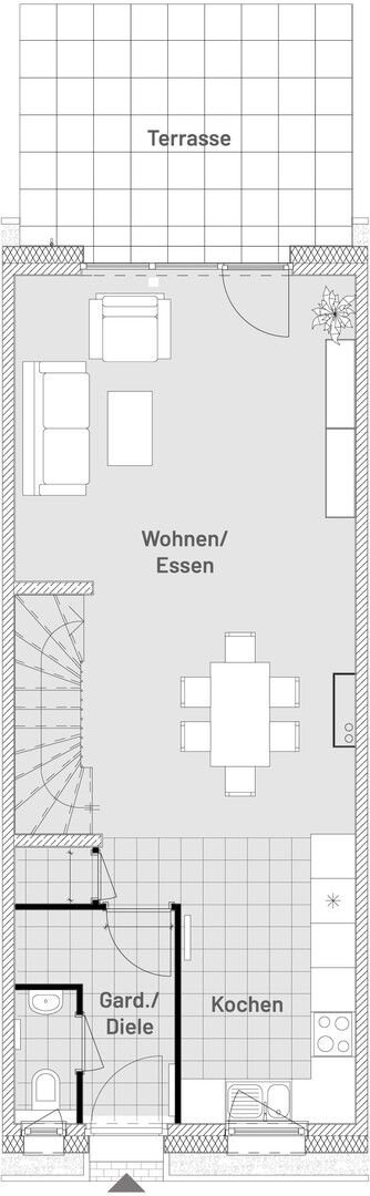 Reihenmittelhaus zur Miete 2.180 € 5 Zimmer 141 m²<br/>Wohnfläche 34 m²<br/>Grundstück Teltower Straße 19 Mahlow Blankenfelde-Mahlow 15831