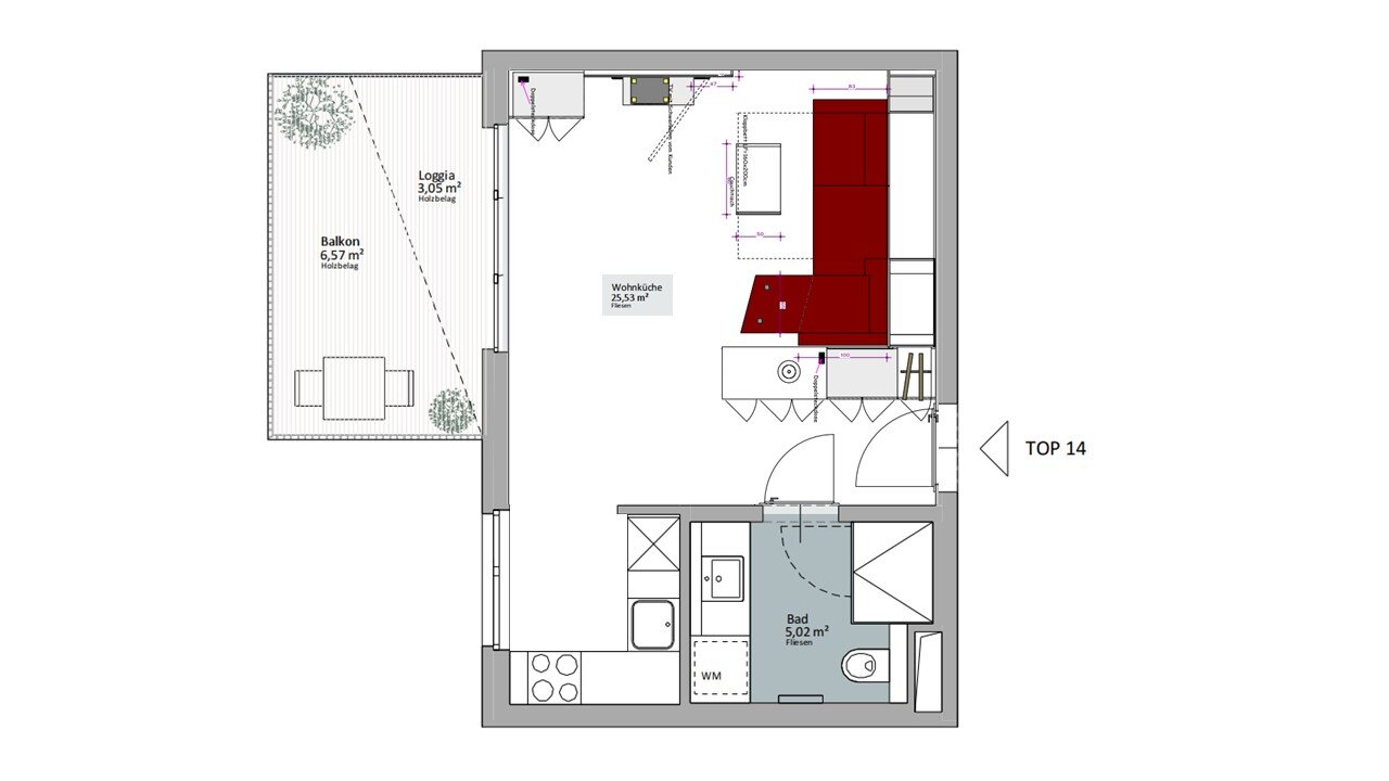 Wohnung zur Miete Wohnen auf Zeit 1.842 € 1 Zimmer 33 m²<br/>Wohnfläche 14.03.2025<br/>Verfügbarkeit Wien 1120