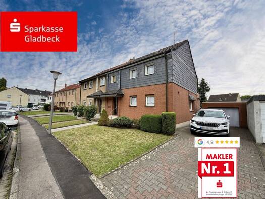 Doppelhaushälfte zum Kauf 325.000 € 6 Zimmer 116 m² 523 m² Grundstück Brauck Gladbeck 45968