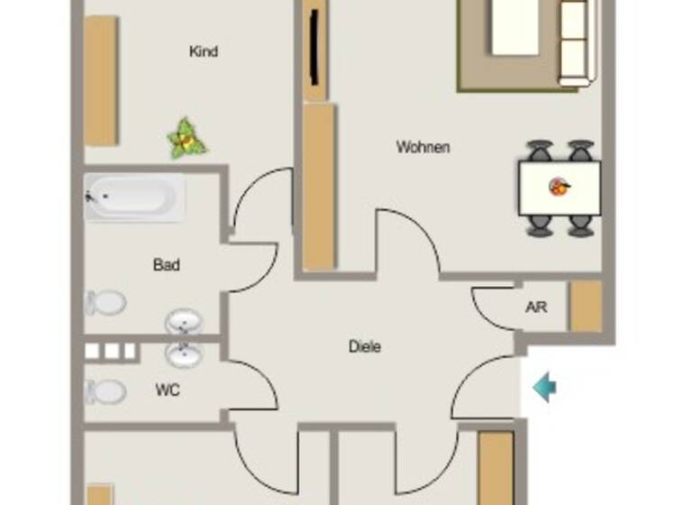 Wohnung zur Miete nur mit Wohnberechtigungsschein 407 € 3,5 Zimmer 75,2 m² 2. Geschoss frei ab 01.06.2026 Heimkamp 22 Overbruch Duisburg 47178