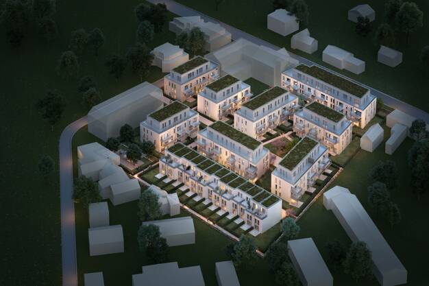 Penthouse zum Kauf - Neubau provisionsfrei 499.000 € 2 Zimmer 73,6 m² Erich-Ollenhauer-Straße 39 Boxdorf Nürnberg 90427