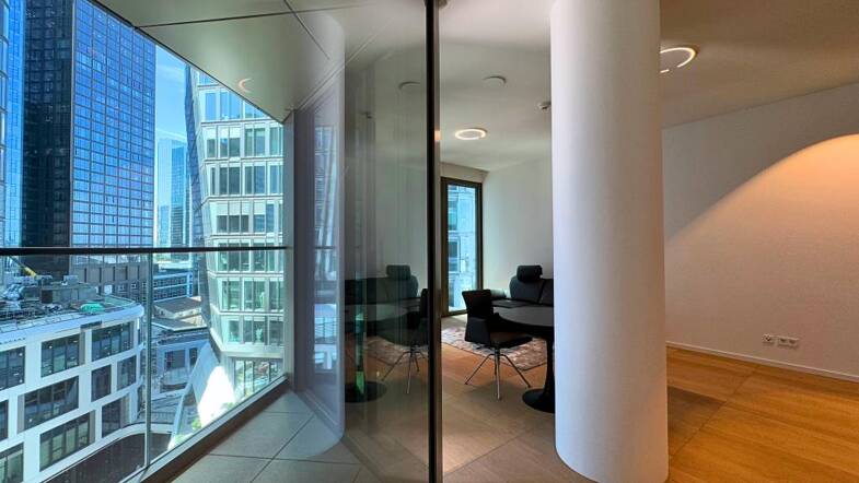 Wohnung zur Miete - Neubau 2.500 € 2 Zimmer 56,1 m² 8. Geschoss Innenstadt Frankfurt am Main 60315