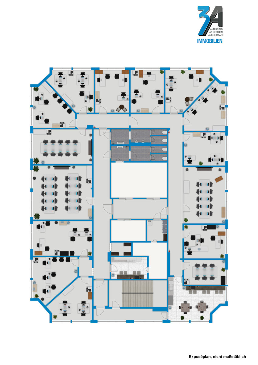 Bürogebäude zur Miete 8,50 € 16 Zimmer 430 m²<br/>Bürofläche Magdeburger Straße 23 Nördliche Innenstadt Halle 06112