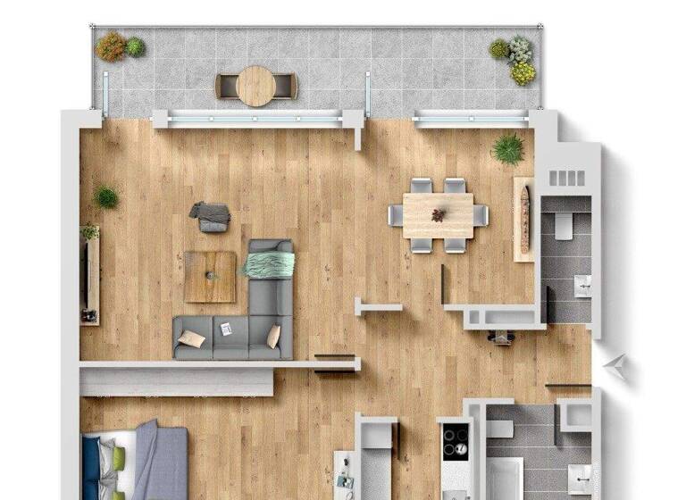 Wohnung zum Kauf - Erstbezug 369.000 € 7 Zimmer 160 m² 6. Geschoss Mitte-Ost Mülheim 45470