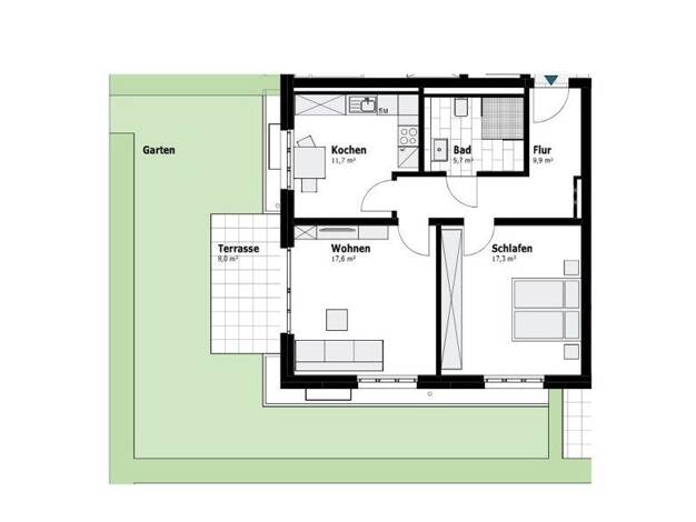 Wohnung zur Miete 998 € 2 Zimmer 66,5 m² frei ab 01.12.2026 Heinrich-Bierwes-Str. Hüttenheim Duisburg 47259