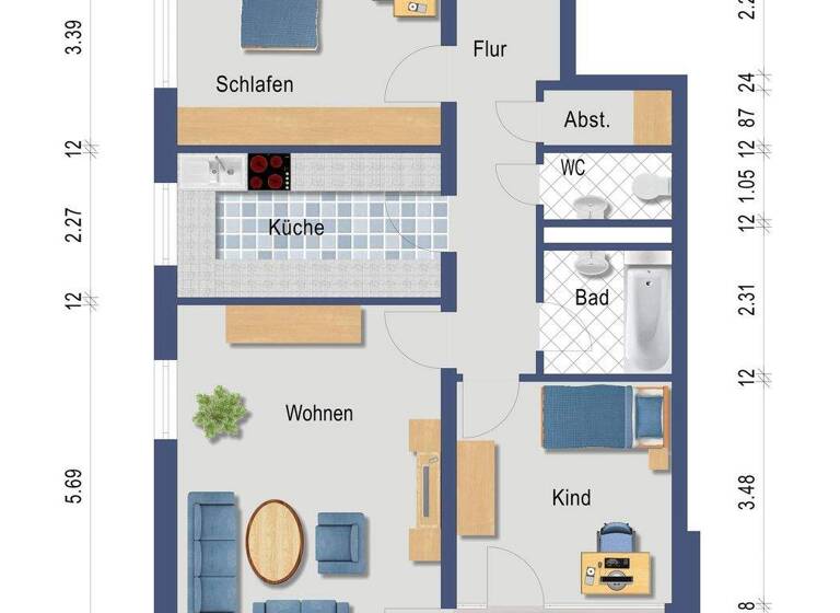 Wohnung zum Kauf 169.000 € 3 Zimmer 76 m² Lobberich Nettetal 41334