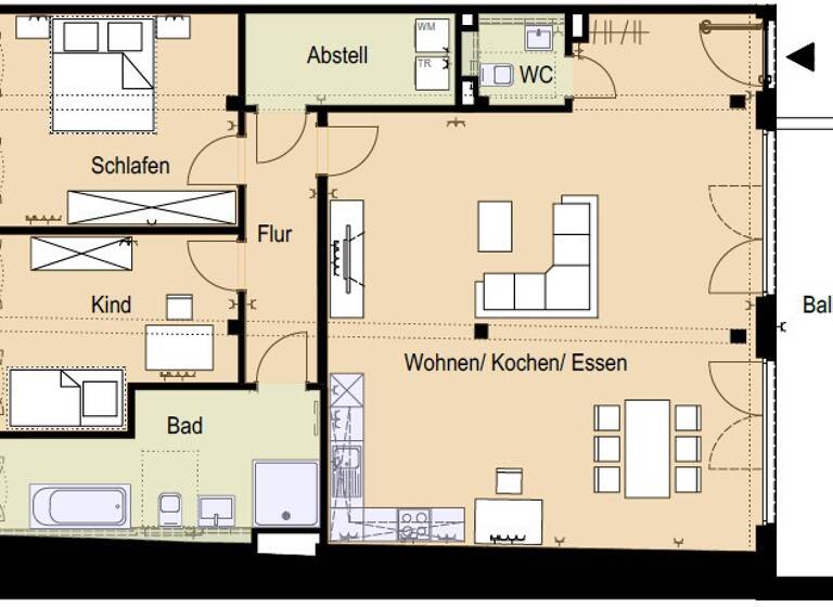 Wohnung zur Miete 2.432 € 3 Zimmer 134,3 m² 2. Geschoss Burgergäßchen 4 Innenstadt Augsburg 86150