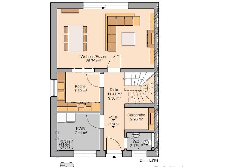 Doppelhaushälfte zum Kauf provisionsfrei 561.400 € 5 Zimmer 151 m² 400 m² Grundstück Bindersleben Erfurt 99092