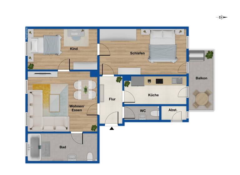 Wohnung zum Kauf 249.000 € 3 Zimmer 79 m²<br/>Wohnfläche 3.<br/>Geschoss St Leonhard Nürnberg 90439