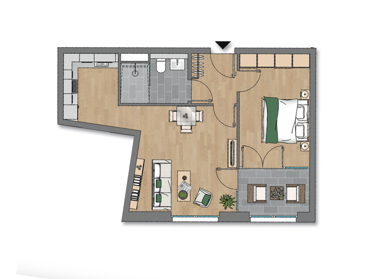 Wohnung zur Miete 850 € 2 Zimmer 55 m² 3. Geschoss frei ab 01.05.2026 Freiberger Straße 1 Wilsdruffer Vorstadt/Seevorstadt-West Dresden 01067
