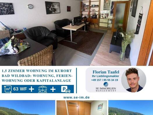 Wohnung zum Kauf 111.599 € 1,5 Zimmer 47 m² 2. Geschoss Bad Wildbad 75323