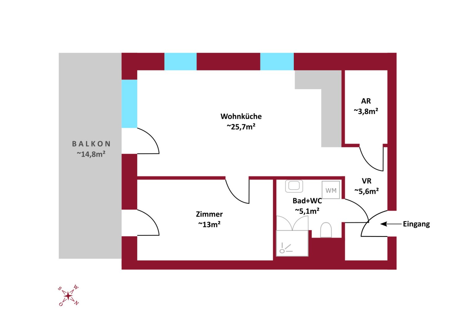 Wohnung zum Kauf 419.800 € 2 Zimmer 53 m²<br/>Wohnfläche Wien 1020