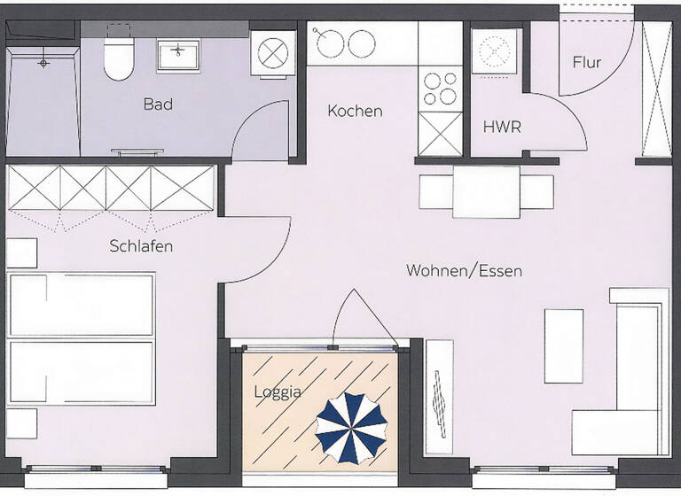 Wohnung zur Miete - Erstbezug 725 € 2 Zimmer 48,2 m² 3. Geschoss frei ab 01.08.2026 Gießerstraße 47 Plagwitz Leipzig 04229