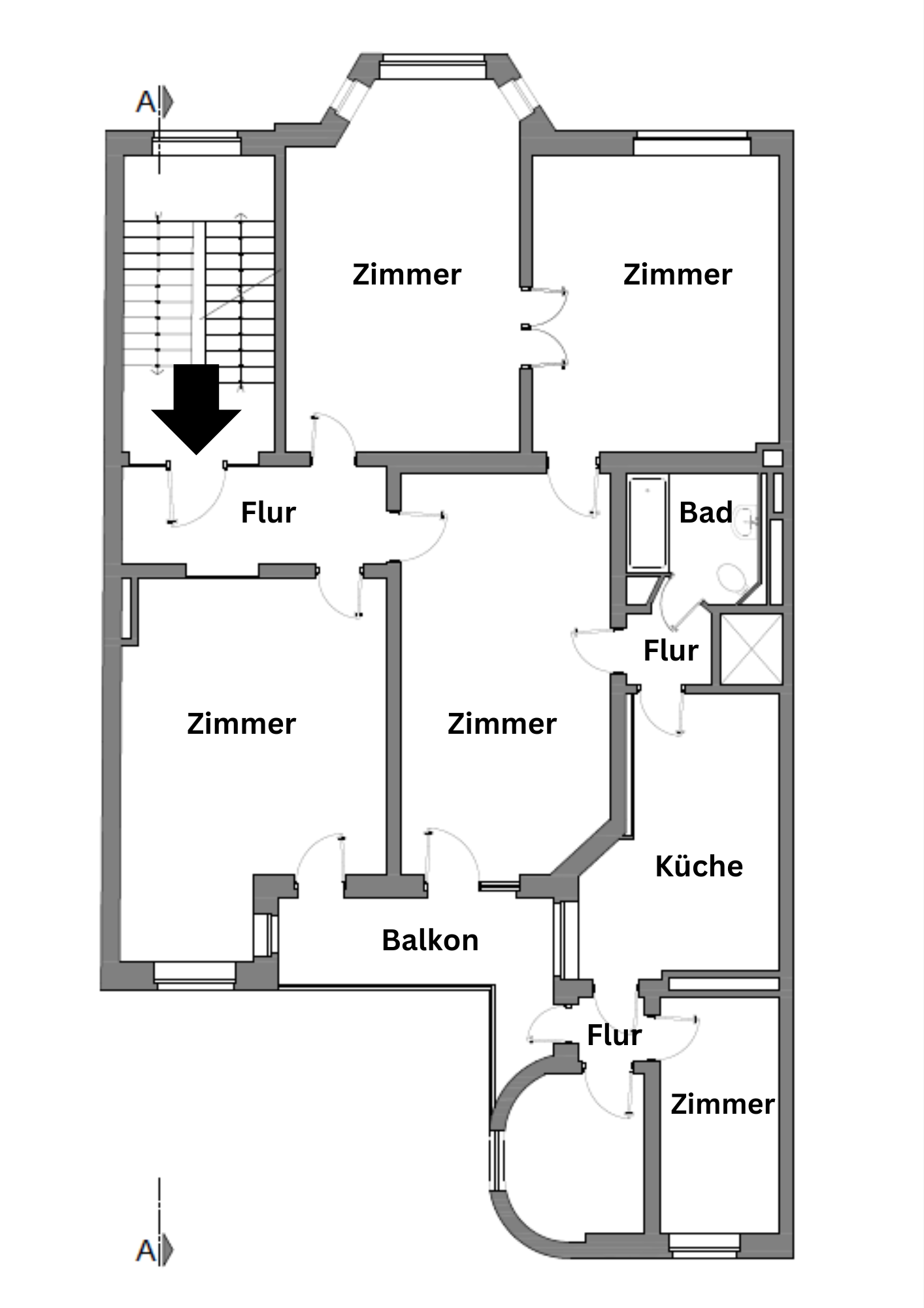 Wohnung zur Miete 1.120 € 6 Zimmer 139,8 m²<br/>Wohnfläche Stadtmitte Cottbus 03046