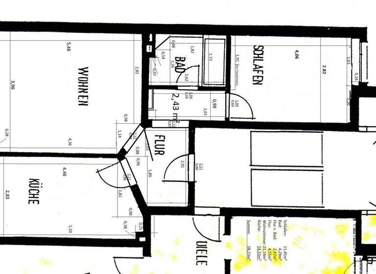 Wohnung zur Miete 400 € 2 Zimmer 58 m² Geschoss 1/4 frei ab 01.03.2026 Zittau 02763