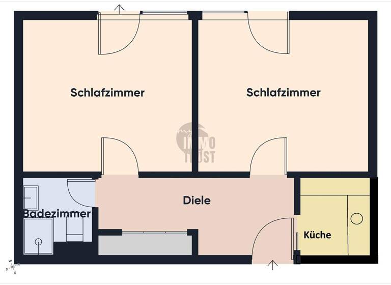 Wohnung zum Kauf 198.500 € 2 Zimmer 43 m² EG Weststadt Karlsruhe 76135