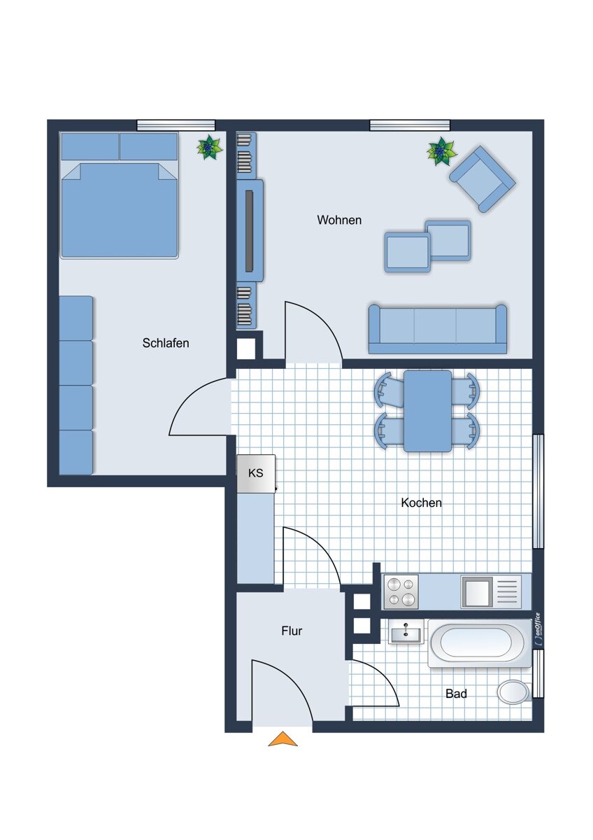 Wohnung zum Kauf 169.500 € 2 Zimmer 43,9 m²<br/>Wohnfläche Lechhausen - Ost Augsburg / Lechhausen 86165