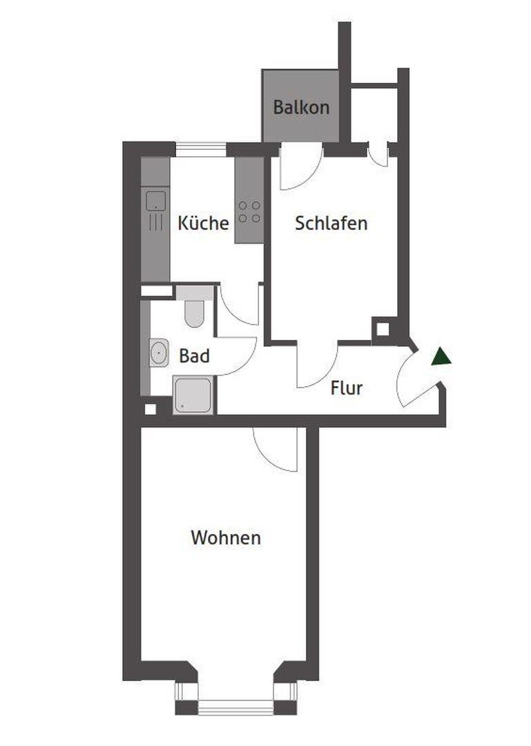 Wohnung zum Kauf provisionsfrei 55.000 € 2 Zimmer 45 m²<br/>Wohnfläche 1.<br/>Geschoss Gablenz 241 Chemnitz, Gablenz 09126