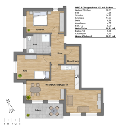 Wohnung zum Kauf provisionsfrei 519.000 € 3 Zimmer 89 m² 1. Geschoss Schrobenhausen Schrobenhausen 86529