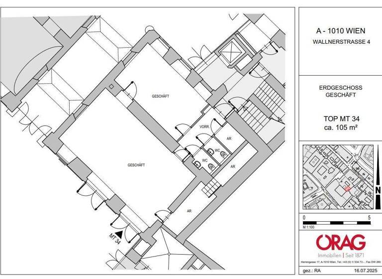 Laden zur Miete 25 € Wien 1010