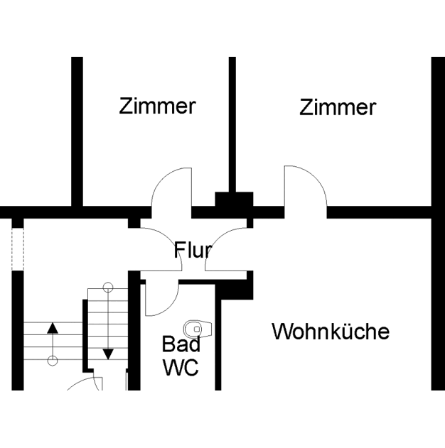 Wohnung zur Miete 489 € 3 Zimmer 50 m² EG frei ab 21.04.2026 Wiesestraße 73 Innenstadt Herford 32052