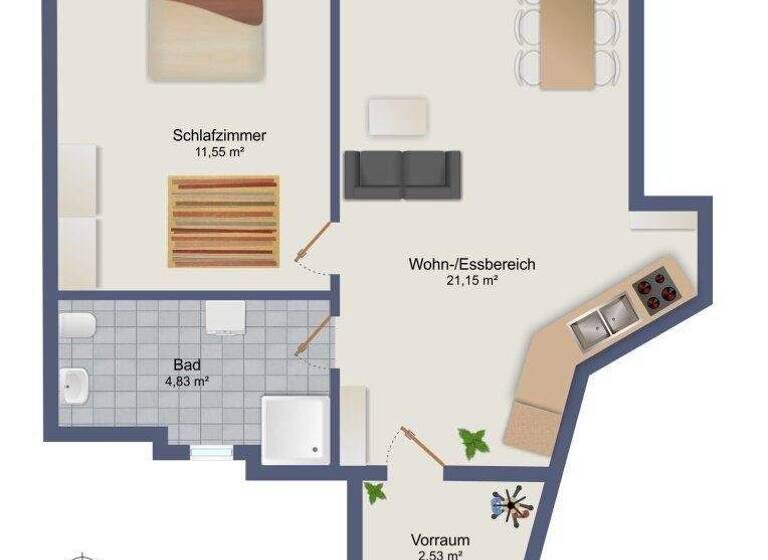 Studio zum Kauf 129.000 € 1 Zimmer 40,1 m² 3. Geschoss frei ab 01.07.2026 Andritz Graz 8045