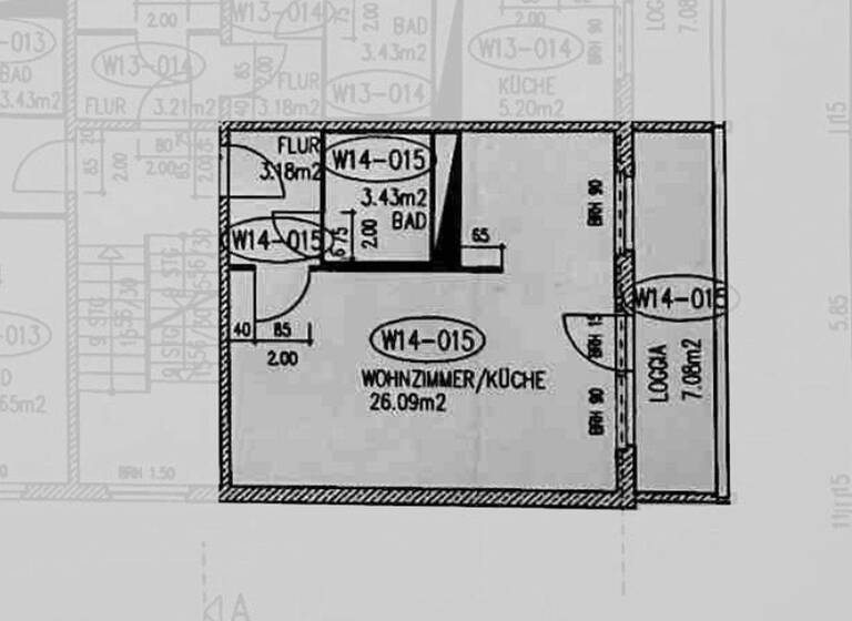 Studio zur Miete 254 € 1 Zimmer 36 m² 4. Geschoss Nordring 99a Königshufen Görlitz 02828