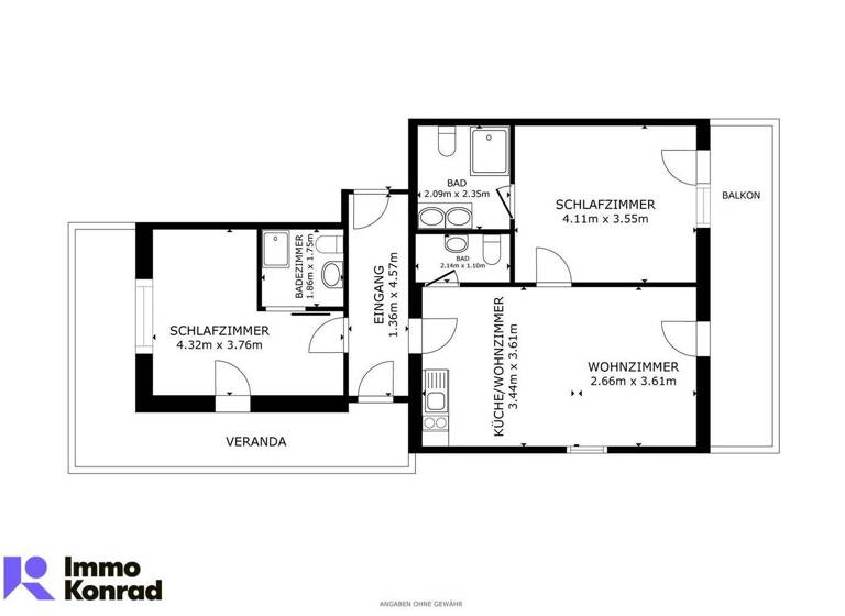 Wohnung zum Kauf 210.000 € 3,5 Zimmer 65 m² 2. Geschoss Tösens 6541