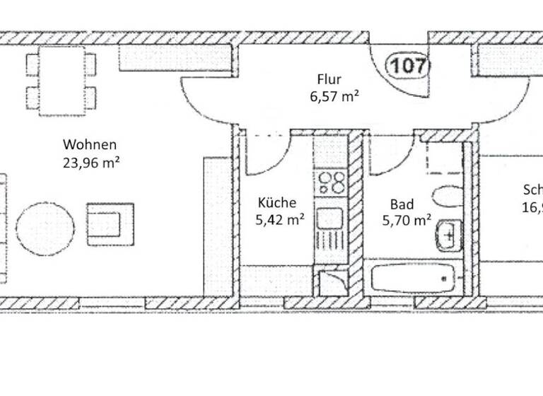 Wohnung zur Miete 520 € 2 Zimmer 61 m² 2. Geschoss frei ab 01.06.2026 Romerstraße 11 a Coswig 01640