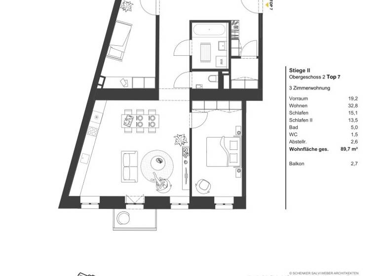 Wohnung zum Kauf - Erstbezug 694.430 € 3 Zimmer 86,3 m² 2. Geschoss Apostelgasse Wien 1030