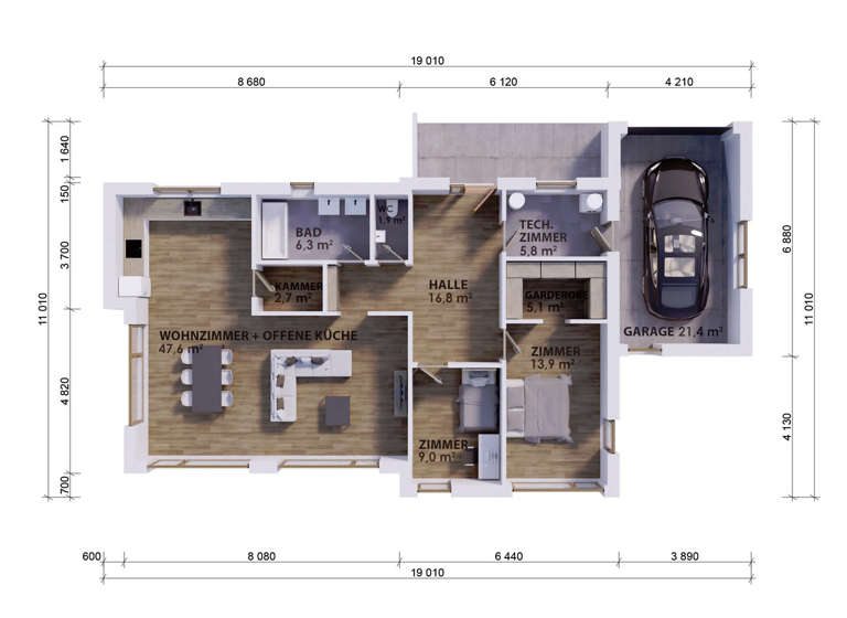 Haus zum Kauf 313.410 € 3 Zimmer 130,4 m²