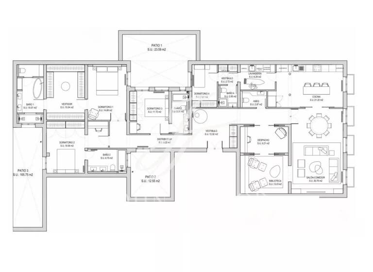 Studio zum Kauf provisionsfrei 2.775.000 € 251 m² 3. Geschoss Madrid 28004