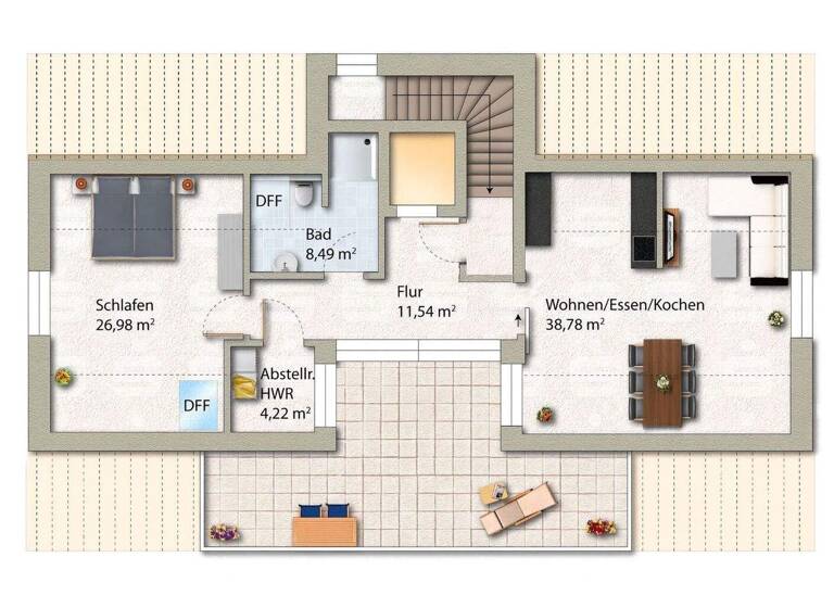 Penthouse zum Kauf provisionsfrei 244.900 € 2,5 Zimmer 78,9 m² Brockum 49448