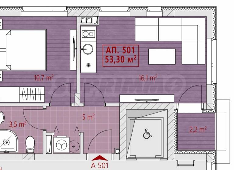 Studio zum Kauf 73.288 € 2 Zimmer 53,3 m² Nessebar