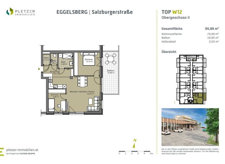 Wohnung zum Kauf - Erstbezug provisionsfrei 384.540 € 3 Zimmer 77 m² Eggelsberg 5142